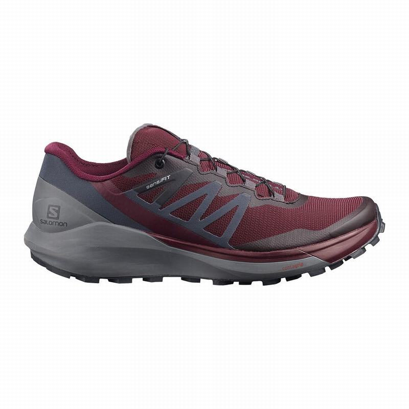 Chaussure Running Salomon Femme Bordeaux - Salomon SENSE RIDE 4 - France (6013-RNIOH)